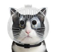 Muselière pour chat, pour l'entretien des griffes, couvercle du visage en ABS, transparent, respirant, pour soins, douche, prévention des morsures, voyages, petits chiens, toilettage