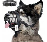 Muselière pour Chien Adapté aux Chiens ayant Un Tour de museau 30 à 34 cm Réglable Robuste et résistant aux morsures