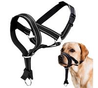 Muselière pour chien avec rembourrage en néoprène, réglable, respirante et réfléchissante pour chiens de petite, moyenne et grande taille, protection contre les appâts poisons, fonction anti-traction
