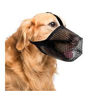 Muselière pour chien de taille moyenne, réglable, protection contre les appâts poisons, respirante et confortable, en nylon, filet de protection, pour petits, moyens et grands chiens