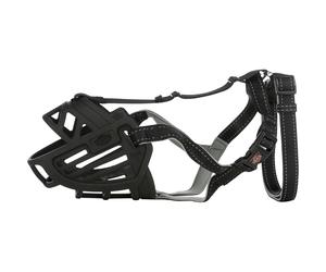 Muselière pour chien en caoutchouc Trixie Muzzle Flex Noir M