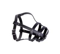 Nobby Muzzle en cuir noir; Taille 8; 37/48 cm