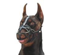 Muselière pour Chien, Muselière for Chien Anti-morsures, muselière Souple for de Taille Moyenne, Respirante, réglable, Design Humain, Permet haleter et Boire(No. 4)