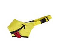 ＡＷＨＡＯ Muselière pour Chien, muselière pour Animal de Compagnie, Anti-aboiement, Accessoires en Nylon imperméable, muselière réglable pour Chiot de Dessin, Jaune, L
