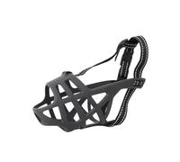 Muselière pour chien - Protège-dents souple et réglable, couvre-bouche léger pour cage de transport en noir | Muselière de dressage pour chiens de toutes tailles, telles que les races petites, moyenne