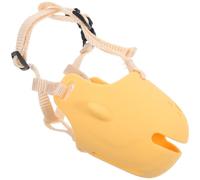 Muselière pour Chien Respirante Jaune, Anti-Morsure, Sangle Réglable
