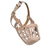 Muselière pour Chien - TRIXIE - Taille M-L - Plastique - Maille serrée - Sangle cuir