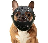 Muselière pour Chiens à Museau Court, pour Petits, Moyens Et Grands Chiens,Museau en Silicone Souple pour Chiens,réglable Respirant pour Muselière Chien,Anti-mordillage, Mastication,M