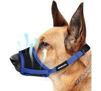 Muselière pour chiens de petite, moyenne et grande taille - Muselière en nylon doux respirant avec maille aérée, boucle réglable, design anti-chute pour mordre, aboier, mâcher, labrador, berger