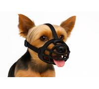 Museliere pour Chiens - Flamingo Muzzle Benzo Noir - Taille XS - Silicone Souple - Sangles Réglables - Sécurité et Confort