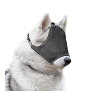 Muselière pour chiens, masque oculaire pour chien en tissu souple, bonnet calmant pour animaux de compagnie pour le toilettage à l'aveugle, pour lutter contre l'anxiété et le mal de voiture(L, Noir)