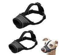 Museliere pour Chiens, Muselière pour Chiens avec Sangle Réglable pour Empêcher Les Morsures, Les Aboiements et Les Mâchonnements, Museliere Anti Aboiement (2 pièces, Taille S et M)