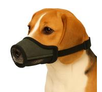 Muselière pour Chiens - Nobit Kaki S - 14×9,5 cm - Tour de museau 42-58 cm - Nylon réglable avec Maille Respirante - Fermeture à Clip - Flamingo