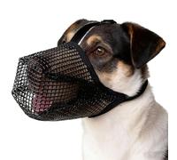 Museliere pour Chiens Petit, Muselière Chien, Museliere Chien, Muselières pour Chiens, Masque Respirant pour Animaux Ajustable avec Sangles Velcro, pour Les Petits Chie NS Taille Moyenne (Noir, XL)