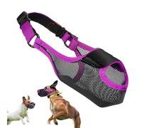 Muselière réglable en maille respirante pour chien, adorable animal de toilettage, ouverture frontale, protège-dents pour chiens de petite, moyenne et grande taille, doux et confortable pour le