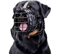 Muselière réglable en métal et cuir pour chiens de taille moyenne et grande - Idéal pour le dressage - Convient aux bergers allemands, dobermans, rottweilers et plus encore