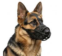 Muselière réglable pour animal domestique avec masque réfléchissant et respirant pour chiens de grande taille, moyens et petits, empêche la mastication et les morsures, muselière durable qui permet de