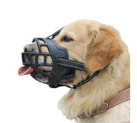 MuselièRe Souple RéGlable,RéGlable Museliere pour Chiens,MuselièRe Panier pour Chiens,Chien Peut Haleter Et Boire,avec Ouvertures,avec Sangles RéGlables,EmpêCher De Mordre,MâCher,Aboyer