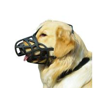 MuselièRe Souple RéGlable,RéGlable Museliere pour Chiens,MuselièRe Panier pour Chiens,Chien Peut Haleter Et Boire,avec Ouvertures,avec Sangles RéGlables,EmpêCher De Mordre,MâCher,Aboyer