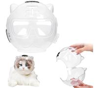 Muselière transparente respirante pour chat, masque réglable pour éviter que les chats ne mordent et mastiquent, outils de rasage pour petits animaux