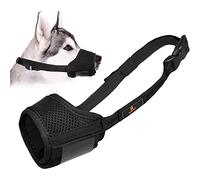 Muselières pour Chiens, Doux et Respirant Matériau Nylon Muselière Réglable Confortable Anti-Morsure Anti Aboiement Masque de Chien pour Chiots/Petits/Moyen Chiens (XL, Noir)