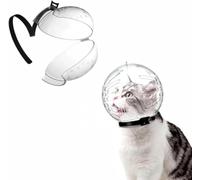 Muselières Transparent pour Chat Respirantes Couvercle De Protection De Tête De Chaton Anti-Morsure Capuche Réglable Astronaute pour Chat Muselières pour la Coupe des Ongles et Le Bain de Chaton