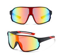 MUSELK Lunettes de soleil de sport pour hommes et femmes - Lunettes de vélo polarisées pour activités de plein air - MTB, vélo de course, cyclisme, ski - Lunettes de soleil avec protection UV400