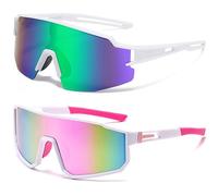 MUSELK Lunettes de soleil de sport pour hommes et femmes - Lunettes de vélo polarisées pour activités de plein air - MTB, vélo de course, cyclisme, ski - Lunettes de soleil avec protection UV400
