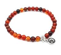museourstyty Bracelet de prière musulmane avec 33 perles de 6 mm - Bijou islamique pour homme et femme, 7 cm, Agate