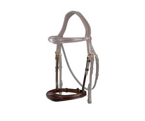 Muserolle cheval anatomique sans sous barbe Dy'on Marron Full