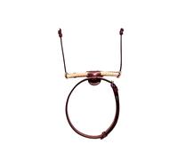 Muserolle cheval corde Silver Crown Marron Full