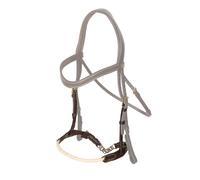 Muserolle cheval en corde avec chaîne Dy'on Collection Marron Cob