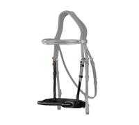 Muserolle cheval en corde recouverte de cuir Dy'on Noir Cob