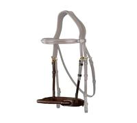 Muserolle cheval recouverte de cuir Dy'on Marron Full