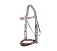 Muserolle cheval sans sous barbe anatomique cuir Dy'on Marron Full