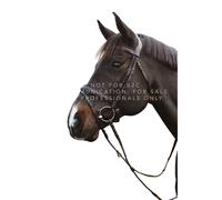 Muserolle combinée pour cheval avec chaînes Dy'on Marron Full