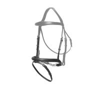 Muserolle combinée pour cheval avec chaînes Dy'on Noir Cob