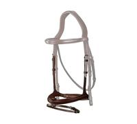 Muserolle combinée pour cheval Dy'on Flash New English Collection Marron Full