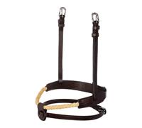 Muserolle combinée pour cheval en corde Acavallo Marron Cob