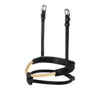 Muserolle combinée pour cheval en corde Acavallo Noir Cob