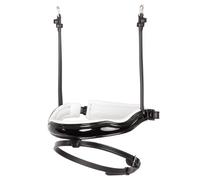 Muserolle combinée pour cheval en cuir anatomique BR Equitation Pull-back Lacquer Noir Full