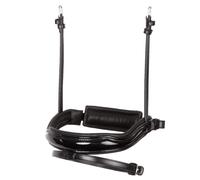 Muserolle combinée pour cheval en cuir anatomique BR Equitation Pull-back Lacquer Noir Full