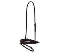 Muserolle combinée pour cheval en cuir avec montants BR Equitation Pull-back Noir Full