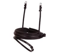 Muserolle combinée pour cheval en cuir bombée BR Equitation Pull-back Noir Cob
