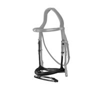 Muserolle combinée pour cheval en cuir Dy'on Flash New English Collection Noir Full