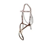 Muserolle croisée pour cheval Dy'on New English Collection Marron Full