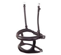 Muserolle Double cheval en cuir BR Equitation Noir Cob