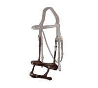 Muserolle double pour cheval Dy'on Marron Full