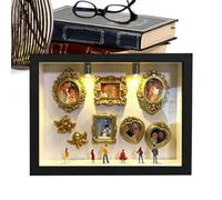 Museum Silhouette Box - DIY 30x20x3cm Shadow Box Display Case | Creative Memory Storage Box for Collectibles Photos Crafts and Keepsakes | Shadow Box Frame | for Home Office Bed
