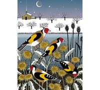 Museums and Galleries- Charity Christmas Cards 'Goldfinch Garden' with Envelopes (Pack of 8)